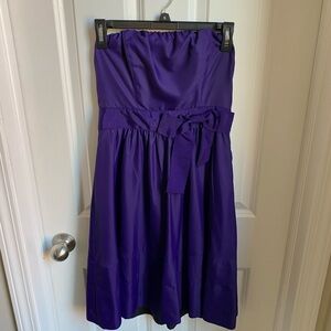 The Limited Purple Strapless Bow Dress